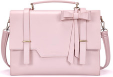 Laptop Messenger Bag Women Briefcase 15.6 Inch Soft Vegan Leather Satchel With picture