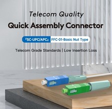 100 Pcs  Fiber Optical Quick Assembly Connector FFC01 SCAPC/SCUPC Basic Nut Type picture