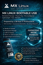 MX Linux 23.4 XFCE 64 BIT AND 32 BIT LIVE INSTALL BOOTABLE USB picture