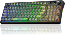 F98 Pro V3 Wireless Mechanical Keyboard with Transparent Keycaps,Hot-Swappable,P picture