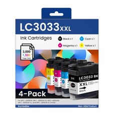 LC3033 LC3033XXL Ink Cartridges Super High-Yield LC30334PKS for Brother LC 30... picture