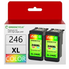 GREENCYCLE CL-246 XL 2PK Tri-color Ink for Canon CL-246 TS3120 IP2820 MX490 492  picture