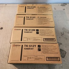 KYOCERA TK-512K TK-512C TK-512M TK-512Y Set Of 4 Genuine New OeM Boxed  picture