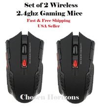 2.4GHz Wireless Gaming Mouse Set of 2 USB Receiver Optical for Laptop Computer picture