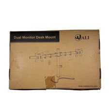WALI Black Dual Monitor Desk Mount Stand Adjustable Heavy Duty VESA Compatible picture
