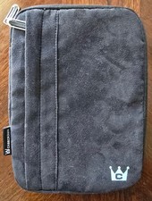 CaseCrown Tablet Carry All Case Zippered Suede Padded Extra Front Pocket Black picture