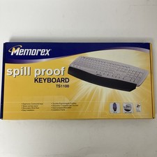 Memorex TS1100 Spill proof Keyboard Vtg 2002 Computer PS/2 Connector SEALED picture