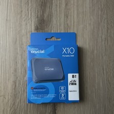 Crucial X10 8TB USB 3.2 USB-C Portable External SSD CT8000X10SSD9  picture