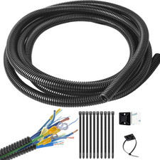 1/2 Inch Wire Loom Split Tubing - 10 ft Cord Protector Electric Wires Covers, Au picture
