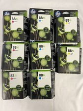 Lot Of 8 HP 88XL Cyan; Yellow; Magenta High Yield Original Ink Cartridge 2017-20 picture