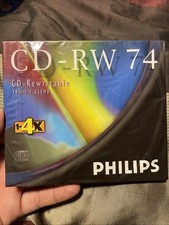 Philips CD-RW Rewriteable Disc 74 Minute 650 MB 4x Speed 1 Disc Sealed  picture