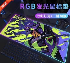 RGB Evangelion EVA TEST TYPE-01 Gaming Glowing Desk Mat LED Mouse Keyboard Pad picture