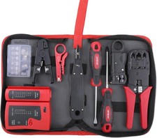 Hi-Spec Network Cable Testing & Wiring Tool Kit Set - 9 Piece picture