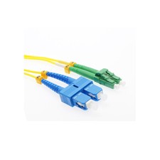 15m LC(APC)-SC(UPC) Duplex 9/125 OS2 Singlemode Fiber Cable Yellow OFNR 50FT picture