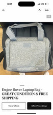 Dagne Dover Neoprene Laptop Briefcase Gray Heathered Adjustable Shoulder Strap picture