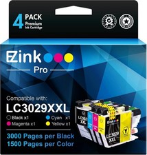4 Pack E-Z Ink Pro LC3029XXL Toner Premium Ink Cartridge Replacement for Brother picture