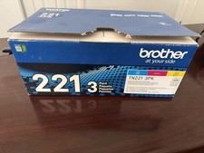 NEW GENUINE - BROTHER TN221 3-PACK COLOR TONER CARTRIDGES - TN2213PK Open Box picture