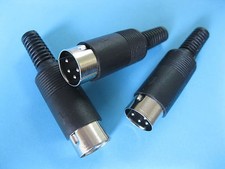 60 pcs Standard DIN Plug 4 Pin Male Connector with Plastic Handle New picture