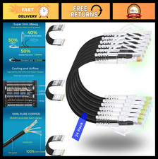 24 Pack 5ft Cat6/Cat6a Ethernet Patch Cables - Snagless, 10G Support, Slim Desig picture