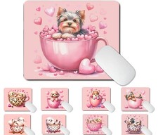 Pink Balloons Dog Mouse Pad for Home Office Gaming Working Desk Computer Desktop picture