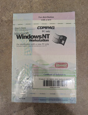 Microsoft Windows NT Workstation 4.0 OEM Compaq Complete Vintage Software w/ COA picture