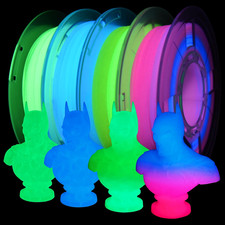 Glow in the Dark 3D Printer Filament Bundle Multicolour Blue Red Yellow Green PL picture