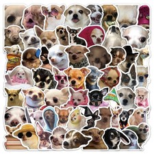 60PCS Funny Dog Meme Stickers, Cute Chihuahua Stickers 2-3 inches, picture