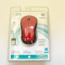 Logitech M310 (910001675) Ambidextrous Wireless Mouse - Red Gloss * NEW SEALED picture