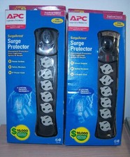 LOT/2 APC P6B SURGE ARREST Essential Protector Power Strip 6 Outlets *NEW* picture
