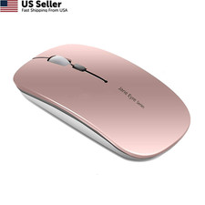 Uciefy Q5 Slim Rechargeable Wireless Mouse, 2.4G Portable Optical Rose Gold picture