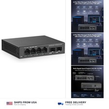 6 Port 2.5G Managed Switch, 4 x 2.5Gbps Base-T Ports and 2 x 10G SFP+ Slot, S... picture