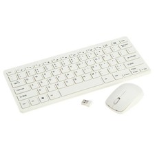 Wireless Keyboard &amp; Mouse Combo White, ABS Plastic picture