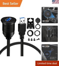 Versatile Waterproof USB 3.0 Male to Female Extension - 5 Pack Flush Mount Cable picture