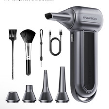 WOLFBOX MF100 Electric Air Duster Kit w/ Nozzles, Brushes & USB-C Cable picture