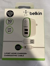 Belkin 2-Port Home Charger + Charge/Sync Cable 10WATT 4FT picture