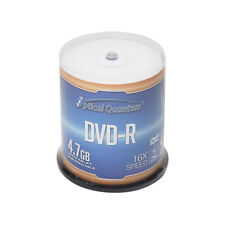100 Optical Quantum 16X 4.7GB DVD-R White Inkjet Printable Disc OQDMR16WIPH-BX picture