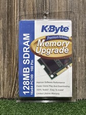 NEW K-Byte 128MB,SDRAM 16x64 PC 100 168 pin Memory Upgrade New In Box - DW picture