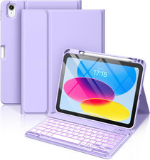 Hamile for Ipad 11Th 10Th Generation Case with Keyboard - 7 Colors Backlit Wirel picture