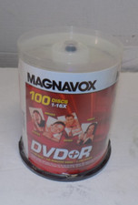 Magnavox 100 pack DVD+R 16X 4.7GB Blank DVDs New Factory Sealed picture