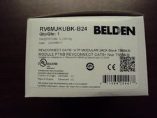 Belden Category 6+ REVConnect Modular Jack T568 A/B UTP Black - New Box of 24 picture