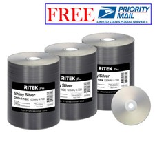 300 Pack Ritek Pro DVD-R 16X 4.7GB Shiny Silver Lacquer Blank Recordable Disc picture