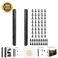 8U Server Rack Rails Pair - Durable Metal with Easy Installation Kit picture