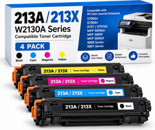213A 213X Toner 4-Pack Compatible HP W2130A 5700dn 6700dn 5800dn 5800f 6800 picture