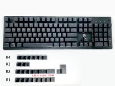 132 Keys Russian Backlit Keycaps Set Black OEM Keycap for MX Swittch Keyboards picture