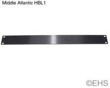 Middle Atlantic HBL1 1 RU Flat Blank Rack Panel, Black Brushed and Anodized Alum picture