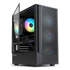 FIT Compact ATX Mid-Tower Desktop Gaming PC Case, 4X ARGB Fans picture