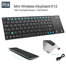 Genuine Rii K12 Wireless UltraSlim Keyboard Mouse Touchpad Metal Tablet/Phone picture