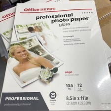 Office Depot Professional Photo Paper  Brilliant Gloss 25 Sheets 8.5 x 11 S8 picture