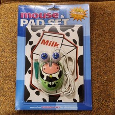 Cow Big-Eye PC Mouse & Pad for Windows 95/98/00 Waterball Eye Click Button NEW picture