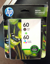 HP 60 & 60XL Genuine Original Black & Tri-Color Inkjet Ink Cartridges picture